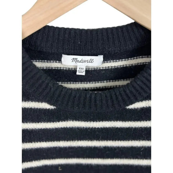 Madewell Button-Sleeve Sweater-Dress in Stripe Style H3615 Size XXS Women’s - Picture 5 of 10